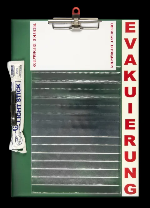 Evakuierungsboard / Räumungsboard grün