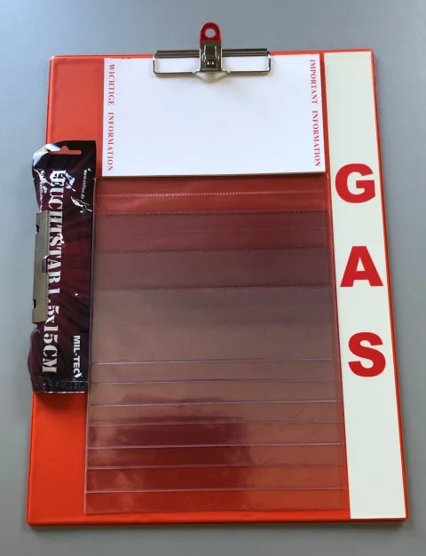 Gasschutzboard orange
