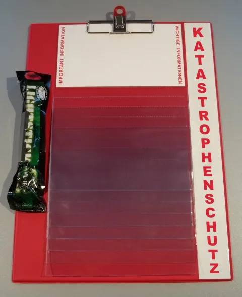 Katastrophenschutzboard rot