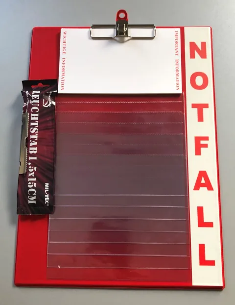 Notfallschutzboard rot