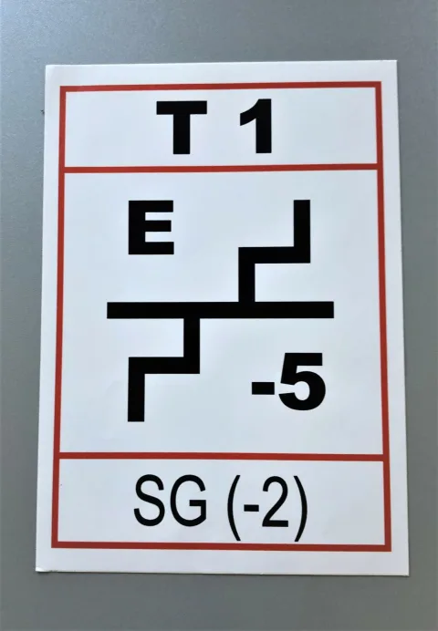 Treppenhaus-Schild selbstklebend DIN A4 Hochformat