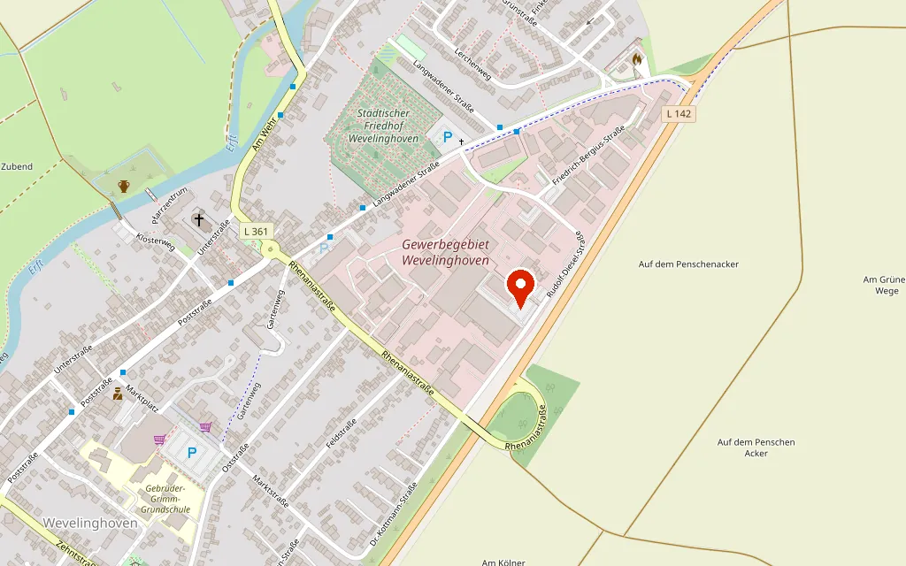 Lageplan Rudolf-Diesel-Str. 13a, 41516 Grevenbroich